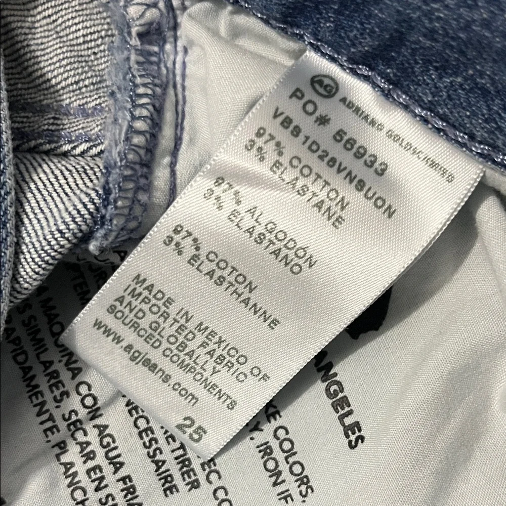 AG Adriano Goldschmied Clove Short High-Rise Baggy Fit Size 25 - Picture 8 of 12